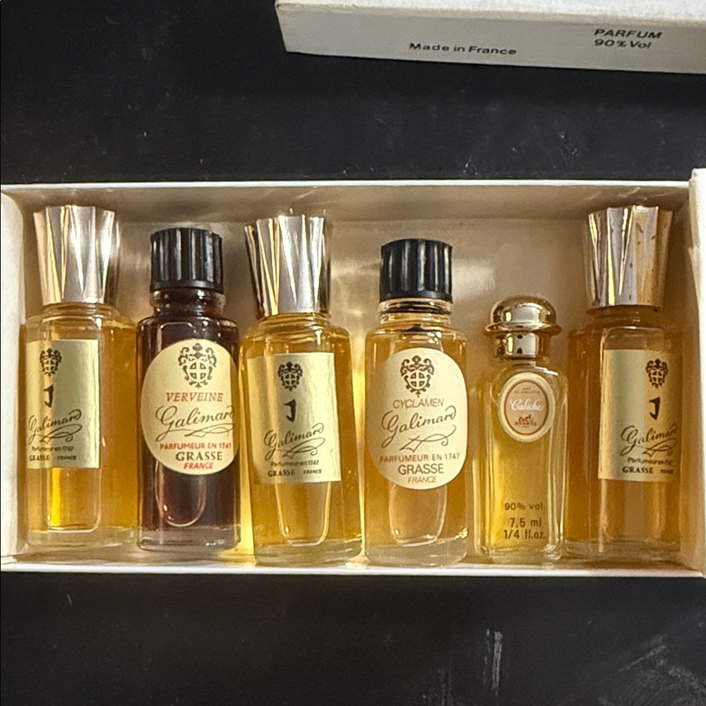 Galimard Perfume Set with Gold Caps